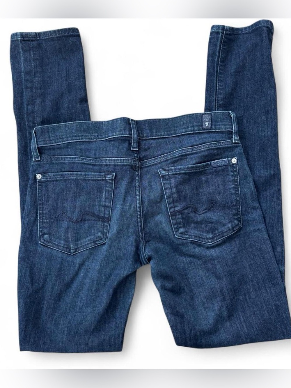 7 For All Mankind Y2K Roxanne Low Rise Skinny Jeans Dark Wash Size 28